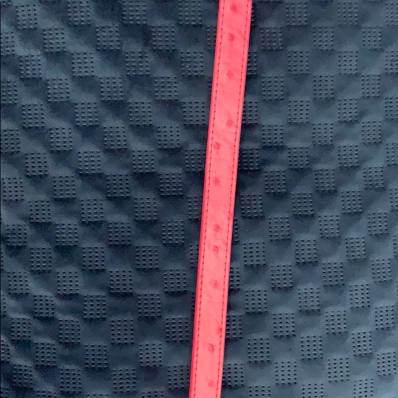 J. Crew Pink Leather Belt - Embossed Ostrich - Picture 2 of 2